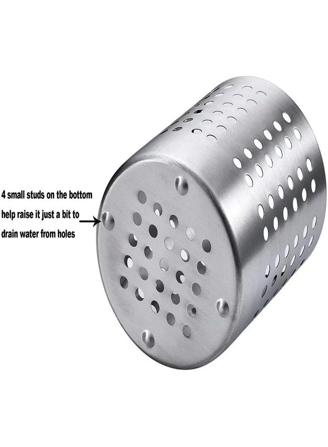 FINALITY Stainless Steel Cutlery Holder for Kitchen |Spoon Stand for Dining Table, Silver Color (12CM) - Image 5